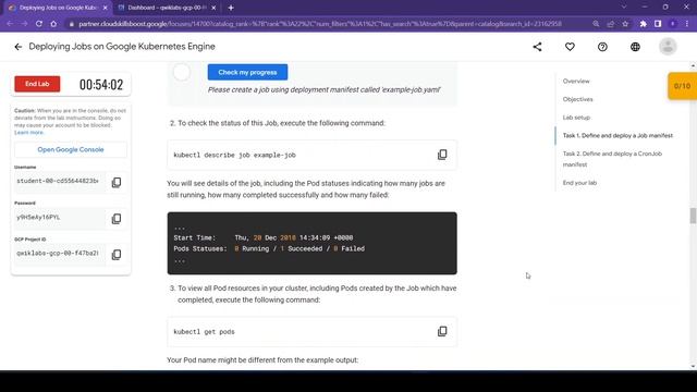 Deploying Jobs on Google Kubernetes Engine Qwiklab смотреть онлайн