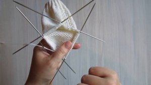 Аккуратный и простой мысок носка. Вязание спицами.