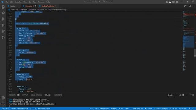 home screen & update profile screen (React Native and MySQL) смотреть онлайн