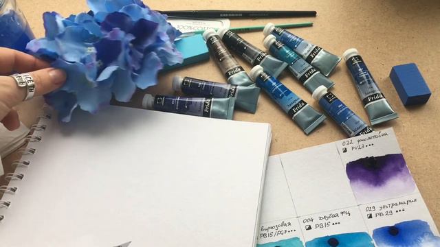 Выкраска акварели «Малевичъ» , морские тона 🐬 смотреть онлайн