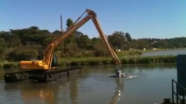 Земснаряд-амфибия с грунтовым насосом DRAGFLOW (Amphibious Excavator with Dragflow Pump) смотреть онлайн