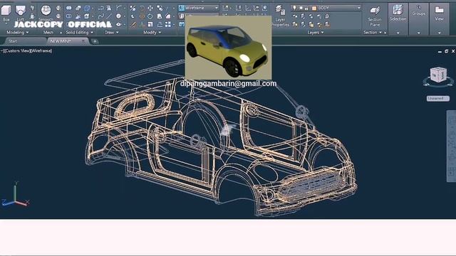 drawing minicooper with AUTOCAD смотреть онлайн