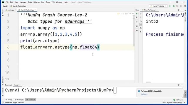 Lec-9 : Data Types for ndarrays|| Numpy tutorials| Python Prog| Intro 2 Machine Learning смотреть онлайн