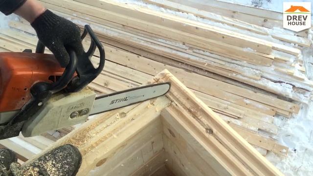 Опиливание угла и запиловка пазов гребенки смотреть онлайн