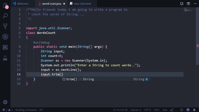 COUNT THE WORDS IN STRING JAVA смотреть онлайн