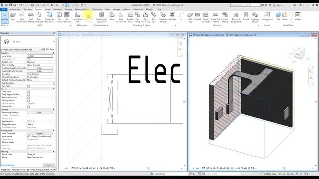 Revit Electrical 2018 - 14 - Create cable tray смотреть онлайн