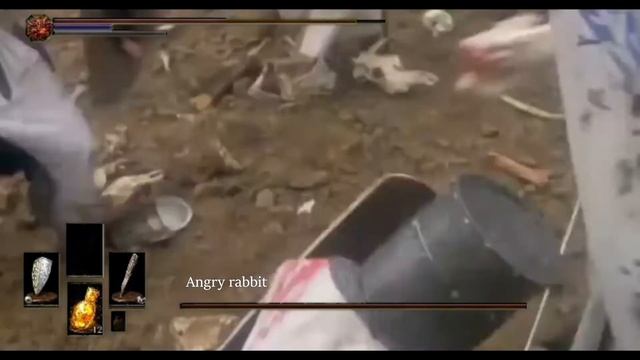 The killer rabbit destroyed Monty Python's army of knights and the Holy Grail of Dark Souls смотреть онлайн
