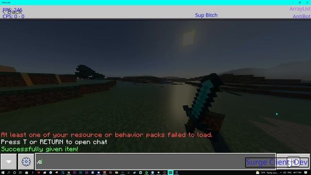Surge Hacked Client 1.17.11 Minecraft Windows 10 Bedrock - Minecraft Bedrock Edition Hacks 1.17.11