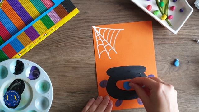 WITCH CAULDRON HALLOWEEN ART LESSON FOR KIDS | #clayart #HalloweenArt #FineMotorSkills смотреть онлайн