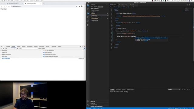 Using Socket.io to Send Messages Between the Client and Server смотреть онлайн