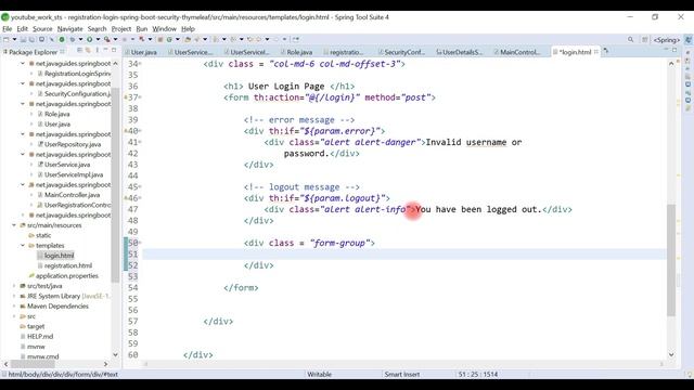 Registration and Login with Spring Boot, Spring Security, Thymeleaf, Hibernate and MySQL - PART 7 смотреть онлайн