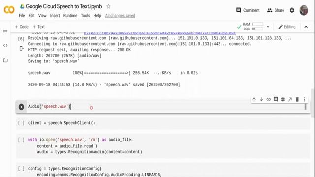 Speech to Text using Google API смотреть онлайн