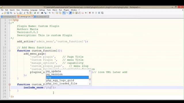 WordPress Plugin Development - How To Include PHP Files - Part 4 смотреть онлайн