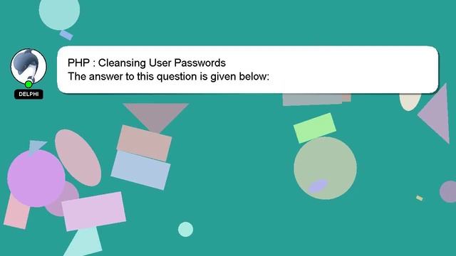 PHP : Cleansing User Passwords смотреть онлайн