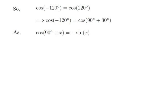 cos(-120) | cos -120 | cos-120 | cosine of -120 degree | First Method смотреть онлайн