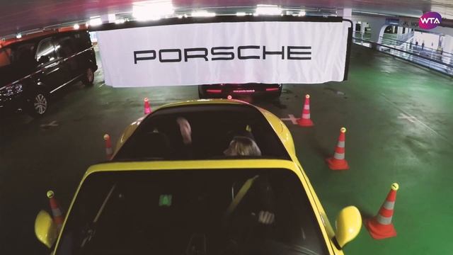 Angelique Kerber competes in the Porsche Parking Challenge смотреть онлайн