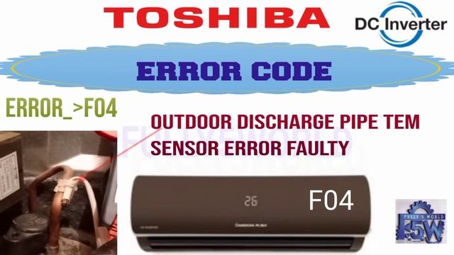 Toshiba DC Inverter AC Arror Code F04 Faults And Solutions Urdu/Hindi