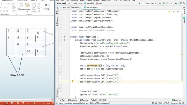Column Span and Row Span | iText 7 Java Hindi tutorial | Create PDF Programmatically смотреть онлайн