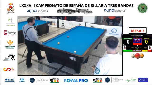 LXXXVIII CAMPEONATO DE ESPAÑA GRANADA Mesa 3. Previa1 Dionisio Torrejón Vs Javier Cobo