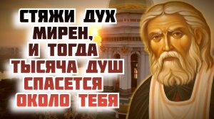 Радость моя, молю тебя, стяжи дух мирен, и тогда тысяча душ спасется около тебя… Серафим Саровский