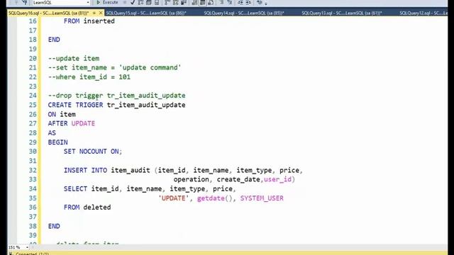 SQL Server: After TRIGGER. How to create TRIGGER for AFTER (insert, update and delete). смотреть онлайн