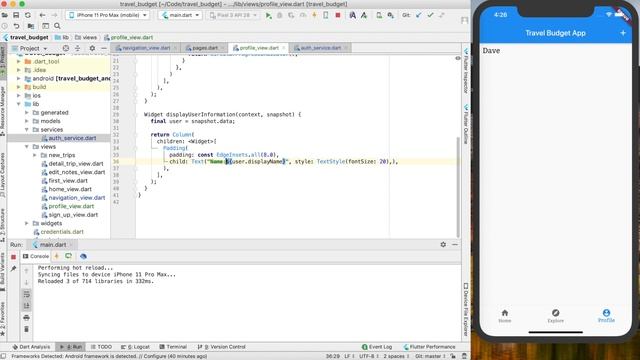 (Ep 38) Creating User Profile Page With Firebase Auth Data in Flutter смотреть онлайн