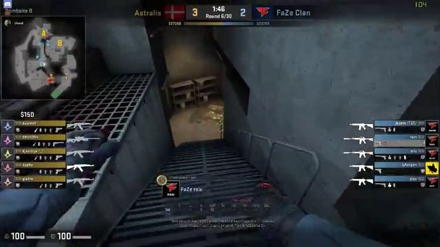 CS:GO FaZe Clan vs Astralis 2 BO1's смотреть онлайн