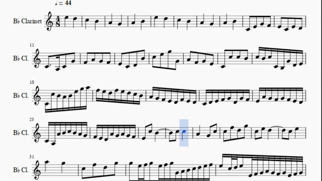 Clarinet Sheet Music: How to play Canon in D by Johann Pachelbel смотреть онлайн