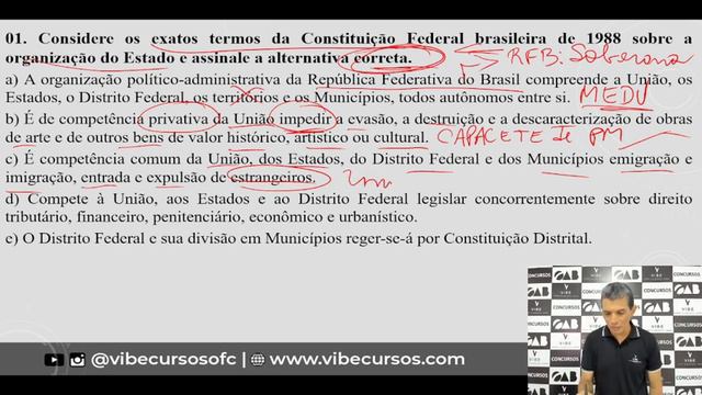 VIBE Questões - Direito Constitucional 02 - Prof. Edson Oliveira смотреть онлайн