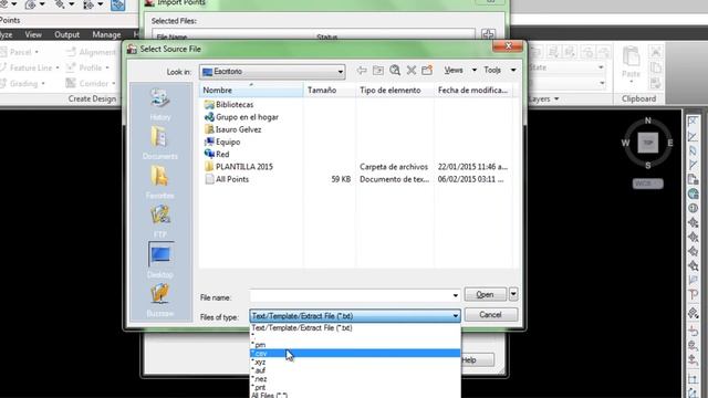 AutoCAD Civil 3D Importacion de puntos desde archivos txt y csv смотреть онлайн