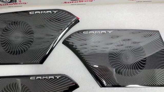Накладки Camry V70 , на динамики дверей , тёмный хром смотреть онлайн