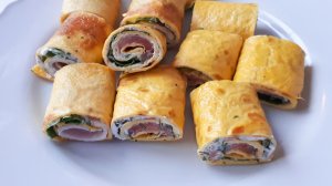 Вкусные закуски. Яичные рулетики с творожным сыром. Как приготовить рулетики с разными начинками.