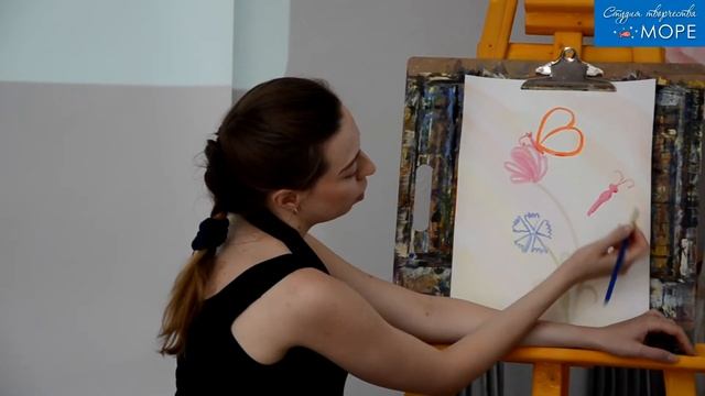 Рисуем бабочек и стрекоз. Студия творчества "Море" (Екатеринбург) #море смотреть онлайн