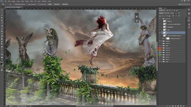 Художественная обработка фото. Фотоарт | Коллаж. "Ангел". # 6 Видео превью VIP урока. смотреть онлайн