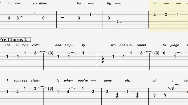 The Weeknd- Blinding Lights GUITAR TAB смотреть онлайн
