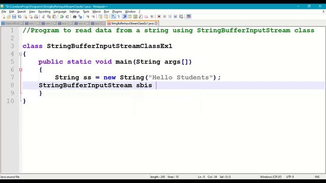 146. StringBufferInputStream in Java IO-Streams || Input Streams in Java || Output Streams in Java смотреть онлайн