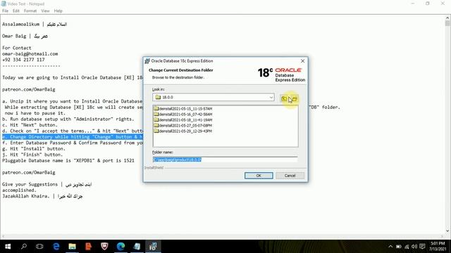 How to Install Oracle Database 18cXE | Windows 10 смотреть онлайн