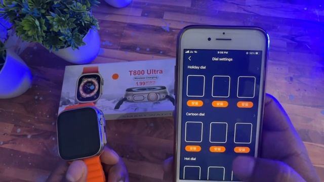 T800 ultra smart watch wallpaper | How to set custom watch faces in t800 ultra smartwatch | #t800 смотреть онлайн