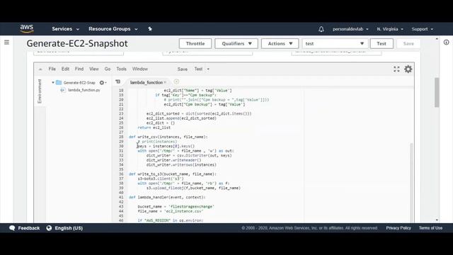 EC2 Snapshots in AWS Lambda (Python) and put in S3 Bucket смотреть онлайн