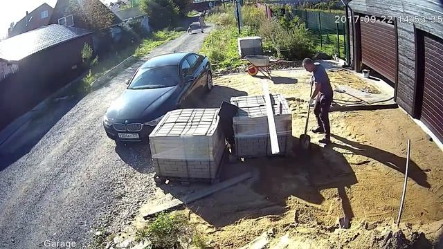 Укладка брусчатки за 45 сек - таймлапс смотреть онлайн