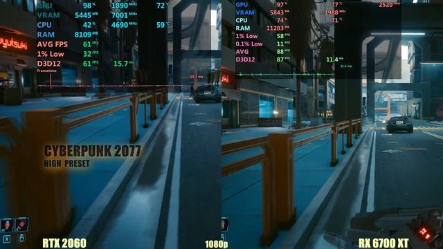 Geforce RTX 2060 vs Radeon RX 6700XT смотреть онлайн