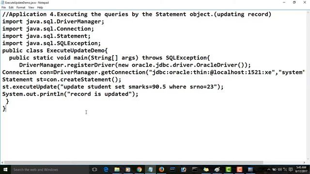 Jdbc tutorial part-7| Advanced Java Tutorial | Updating Record in Database | Java Programming смотреть онлайн