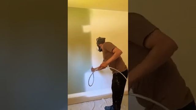 Безвоздушная покраска стен краскопультом высокого давления и окрасочного аппарата для распыления смотреть онлайн