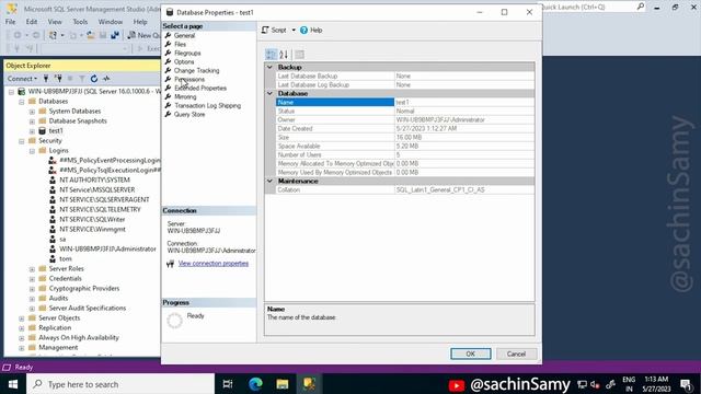 Give Permission to SQL User in SQL Server using SSMS on database смотреть онлайн