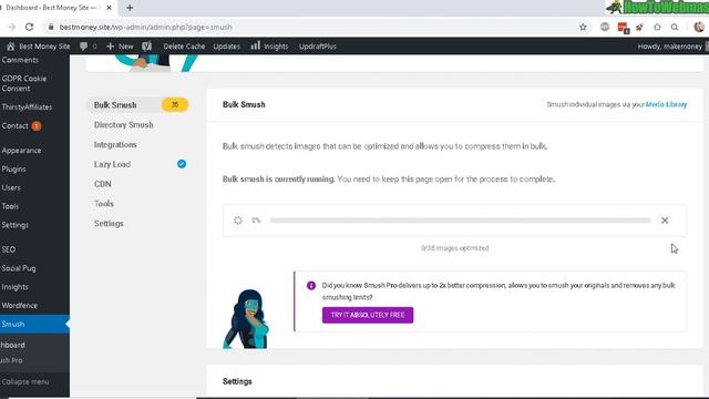 Compress & Optimize Images Free Wordpress SMush Plugin Review Setup Tutorial смотреть онлайн