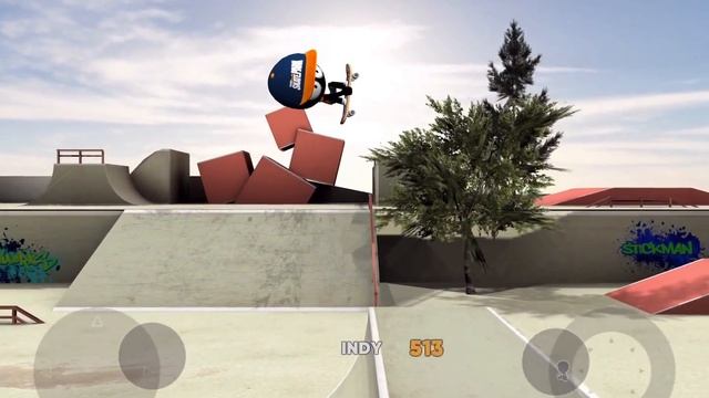 Stickman Skate Battle by Djinnworks - iOS | Android Gameplay смотреть онлайн