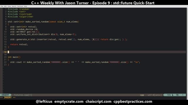 C++ Weekly - Ep 9 std::future Quick-Start смотреть онлайн