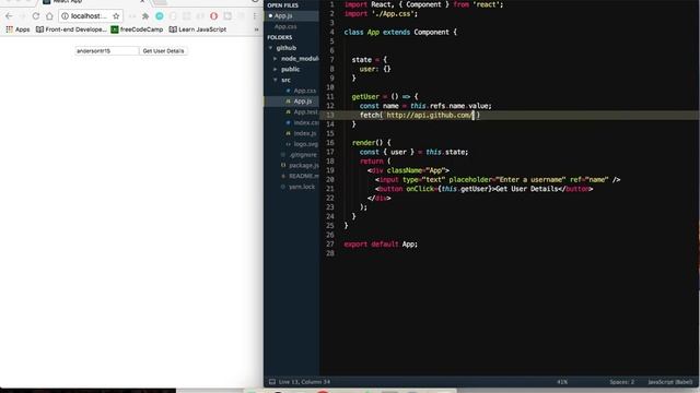 Github Application Tutorial with React смотреть онлайн