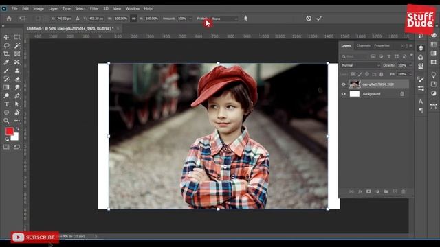How to expand background in Photoshop? | Content Aware Scale | Stuff Dude смотреть онлайн