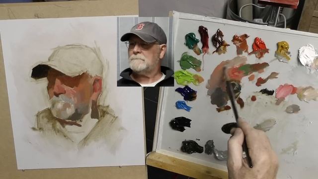 How to paint a portrait from live model in oil painting. Complete guide. смотреть онлайн